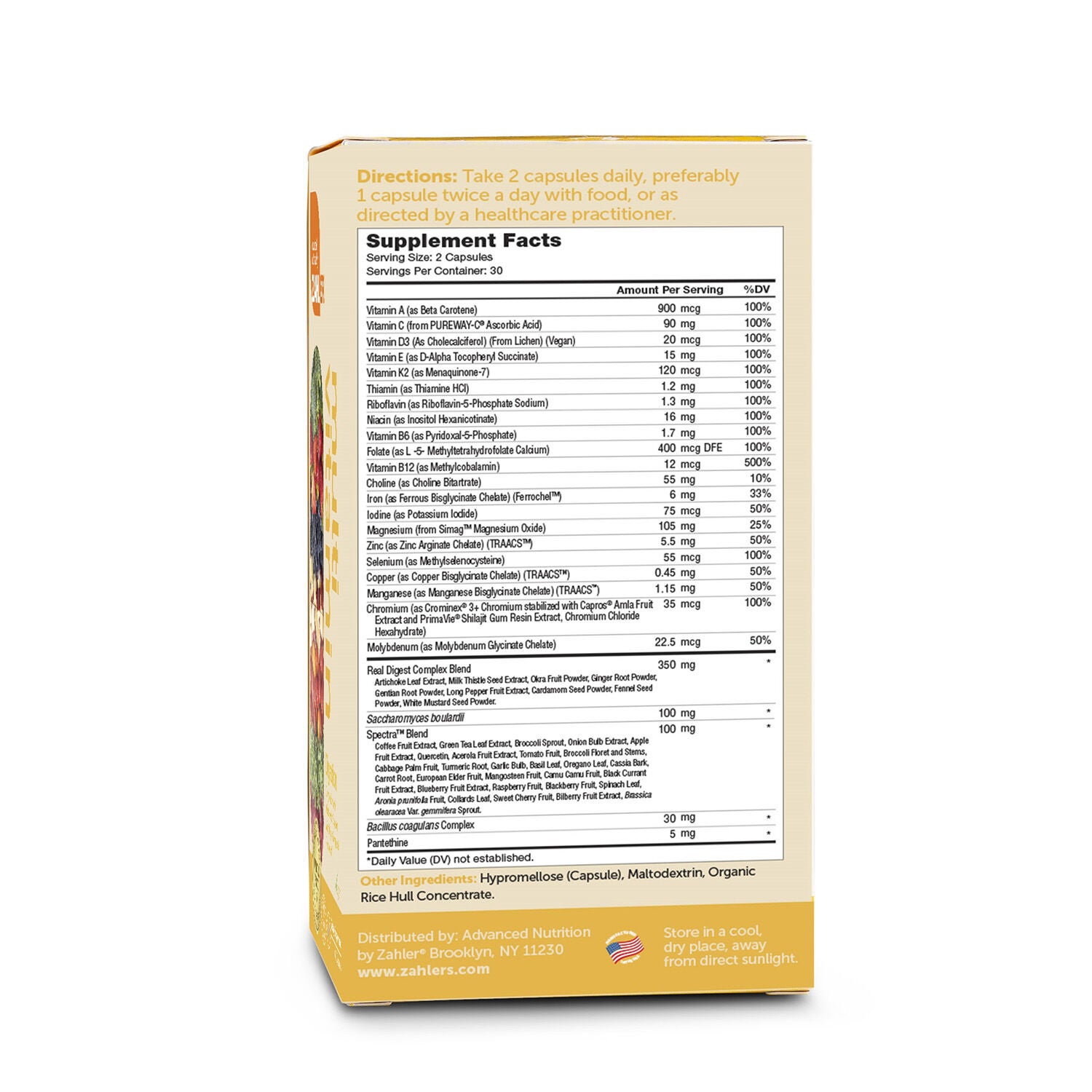 Multi Vitamin Digestion - 60 Capsules (30 Servings)  | GNC